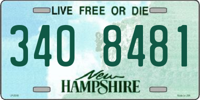 NH license plate 3408481