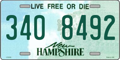 NH license plate 3408492