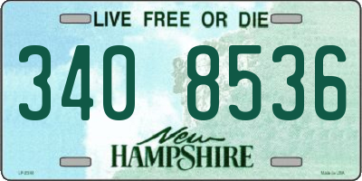 NH license plate 3408536