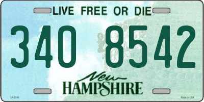 NH license plate 3408542