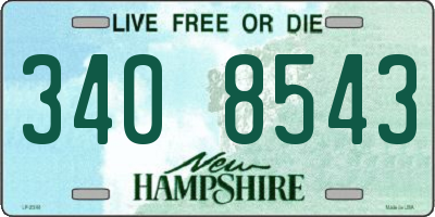 NH license plate 3408543