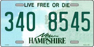 NH license plate 3408545