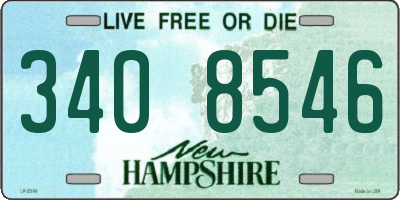 NH license plate 3408546