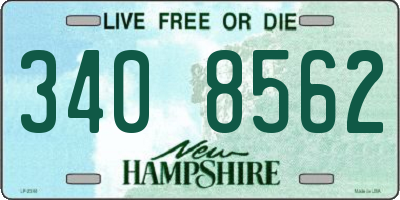NH license plate 3408562