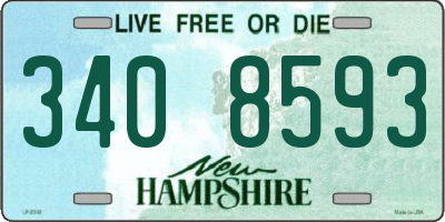 NH license plate 3408593