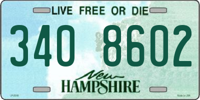 NH license plate 3408602