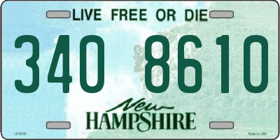 NH license plate 3408610