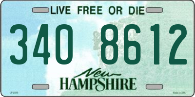 NH license plate 3408612