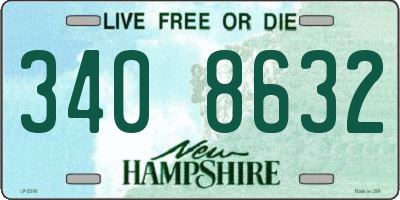 NH license plate 3408632