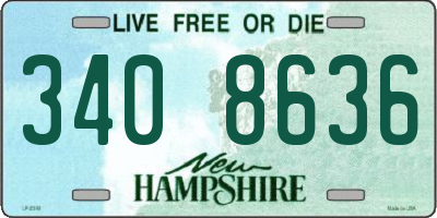 NH license plate 3408636