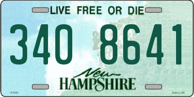 NH license plate 3408641