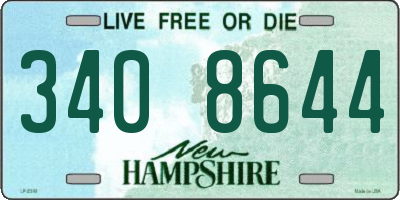 NH license plate 3408644