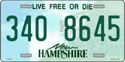 NH license plate 3408645
