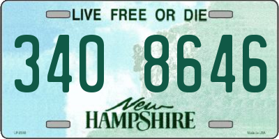 NH license plate 3408646