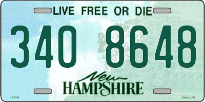 NH license plate 3408648
