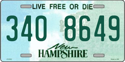 NH license plate 3408649
