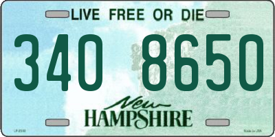 NH license plate 3408650
