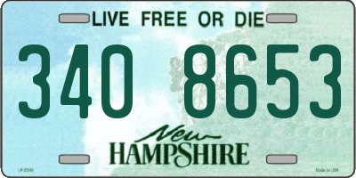 NH license plate 3408653
