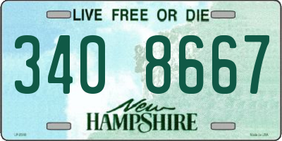NH license plate 3408667