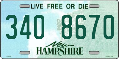 NH license plate 3408670