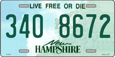 NH license plate 3408672