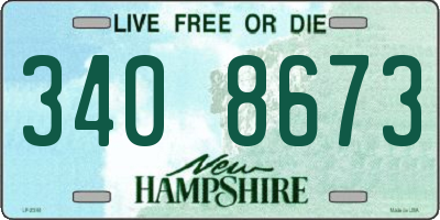 NH license plate 3408673