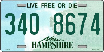 NH license plate 3408674