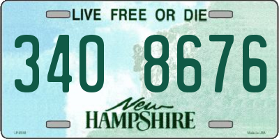 NH license plate 3408676