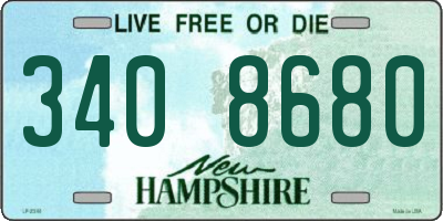 NH license plate 3408680