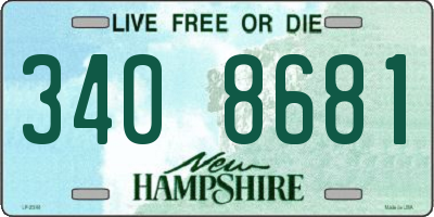 NH license plate 3408681