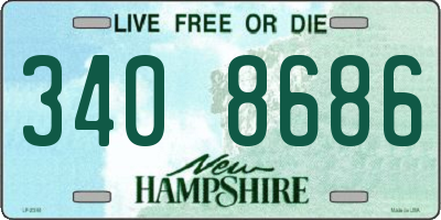 NH license plate 3408686