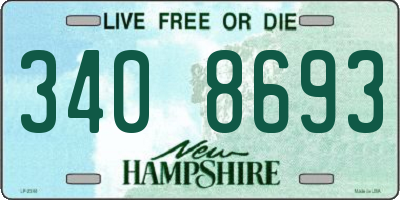 NH license plate 3408693