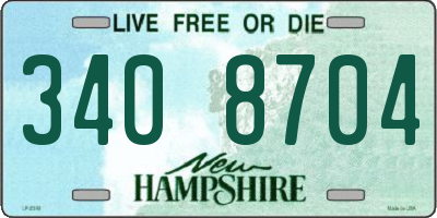 NH license plate 3408704
