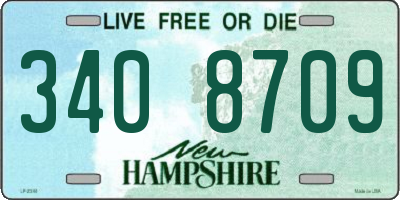 NH license plate 3408709