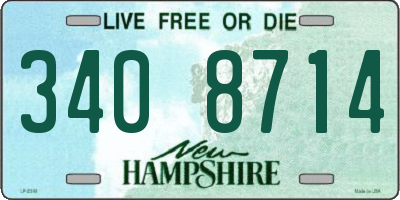 NH license plate 3408714