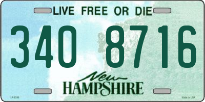 NH license plate 3408716