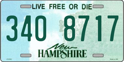 NH license plate 3408717