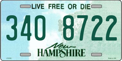 NH license plate 3408722