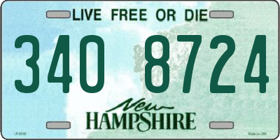 NH license plate 3408724