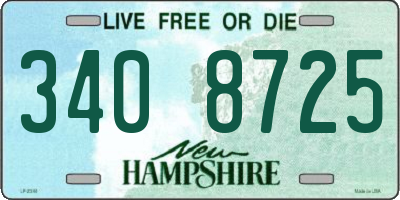 NH license plate 3408725