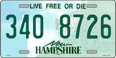 NH license plate 3408726
