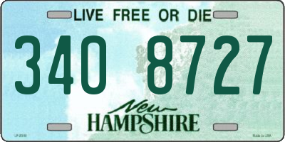 NH license plate 3408727