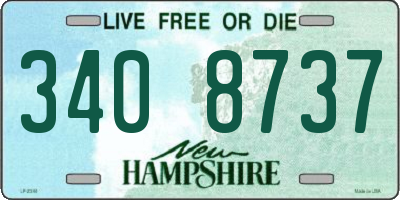 NH license plate 3408737
