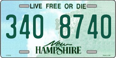 NH license plate 3408740