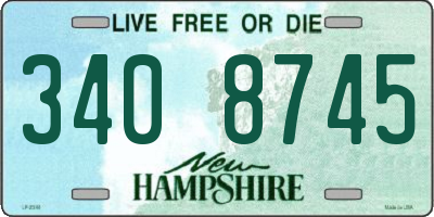 NH license plate 3408745