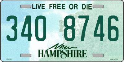 NH license plate 3408746