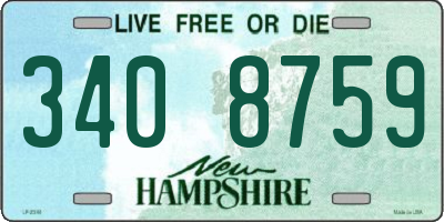 NH license plate 3408759