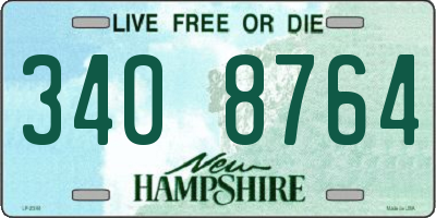 NH license plate 3408764