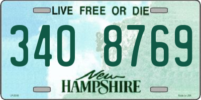 NH license plate 3408769