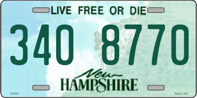 NH license plate 3408770
